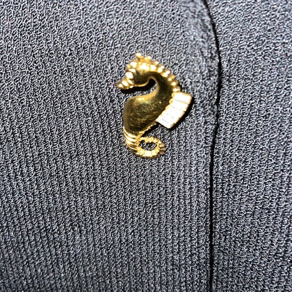 NWOT St. John by Marie Gray vintage sweater jacket with seahorse seashells bling - Picture 8 of 8